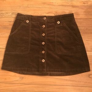Forever 21 corduroy olive skirt